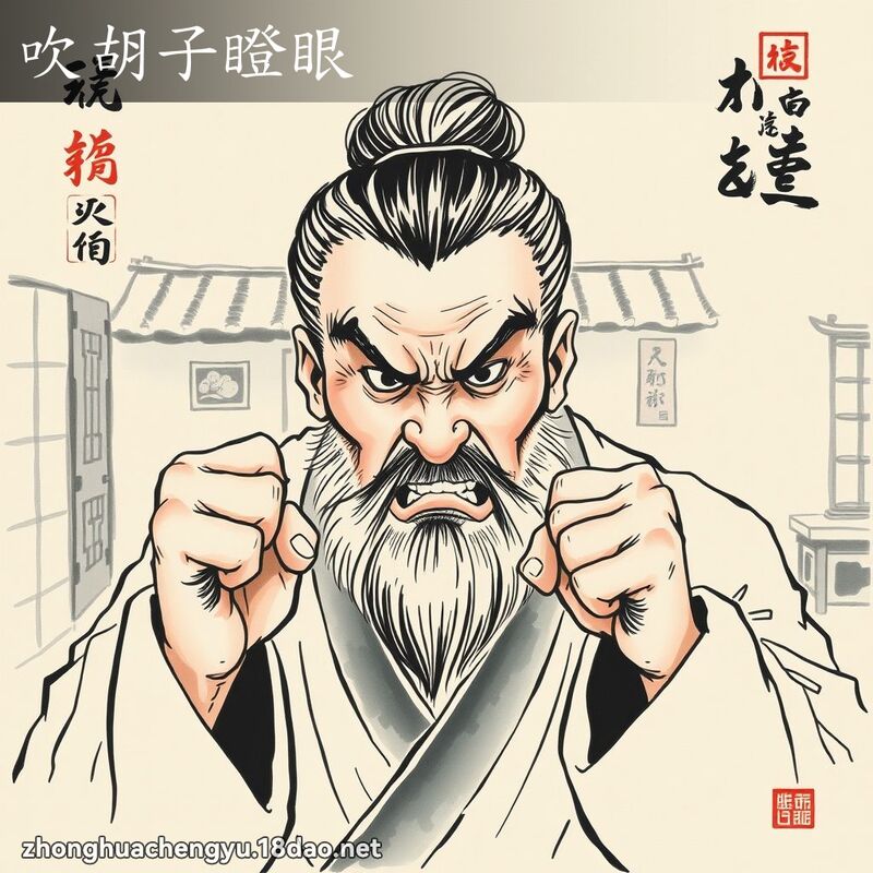吹胡子瞪眼 配图