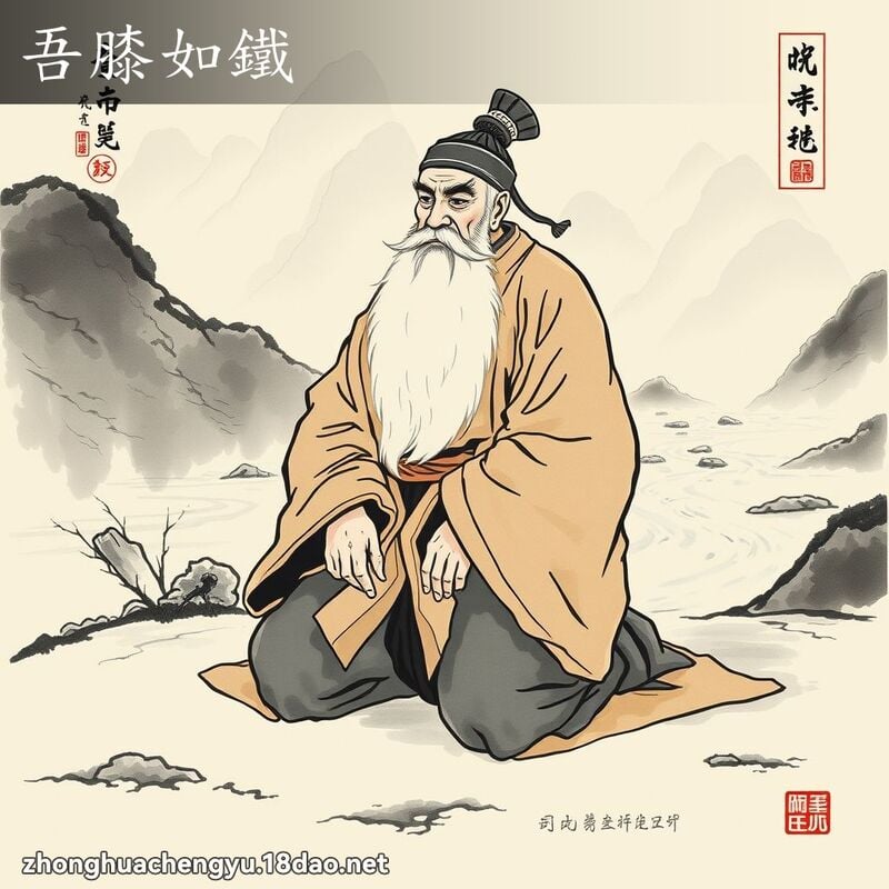吾膝如鐵 配图