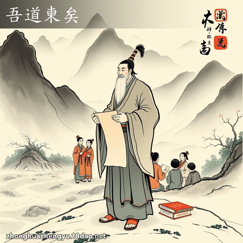 吾道東矣 配图