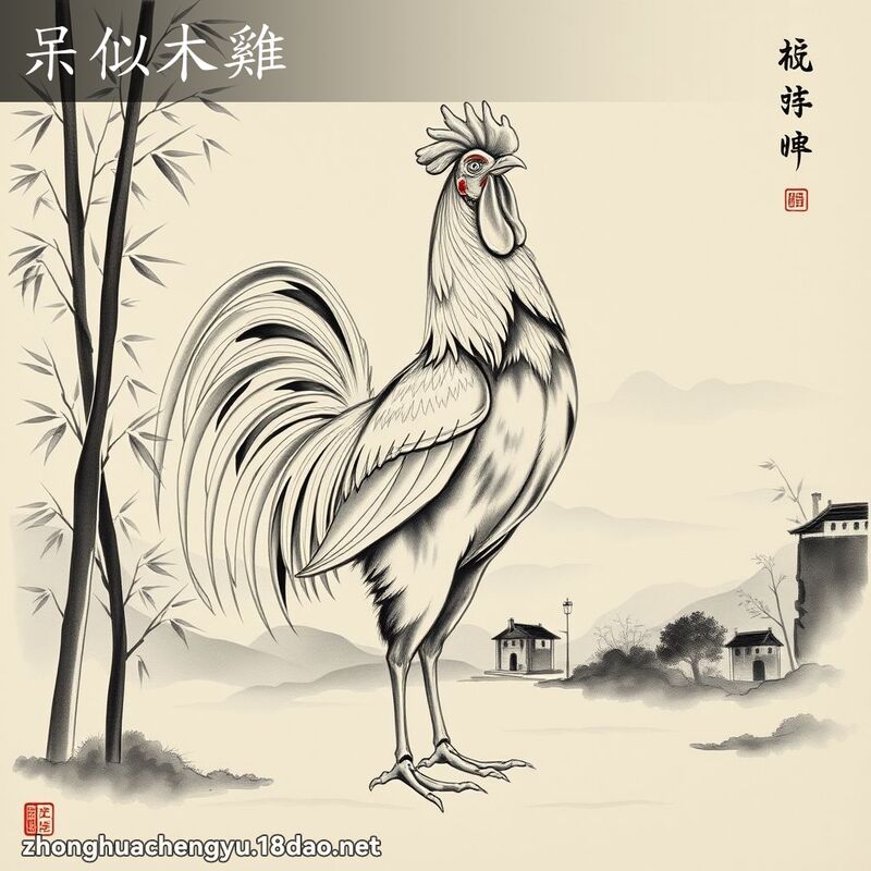 呆似木雞 配图