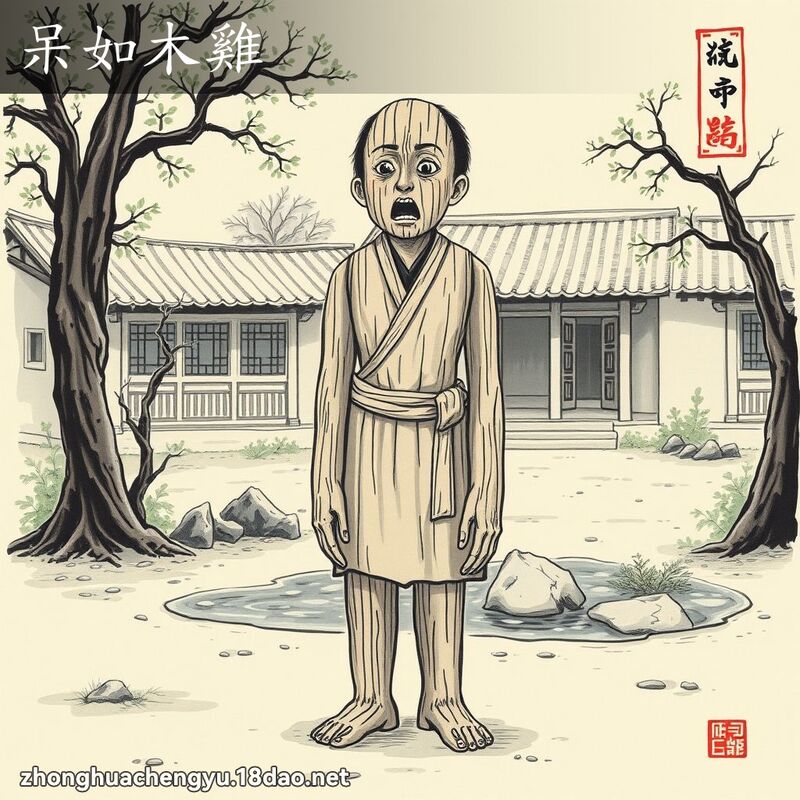 呆如木雞 配图