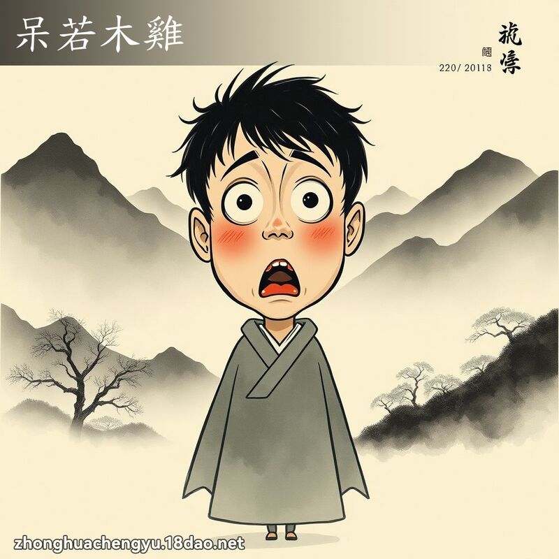 呆若木雞 配图