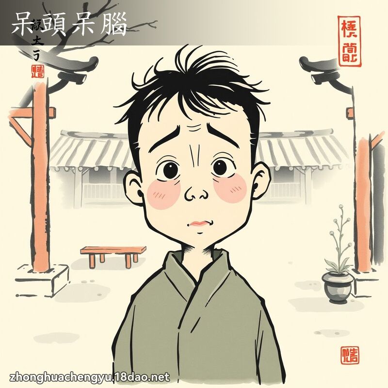 呆頭呆腦 配图