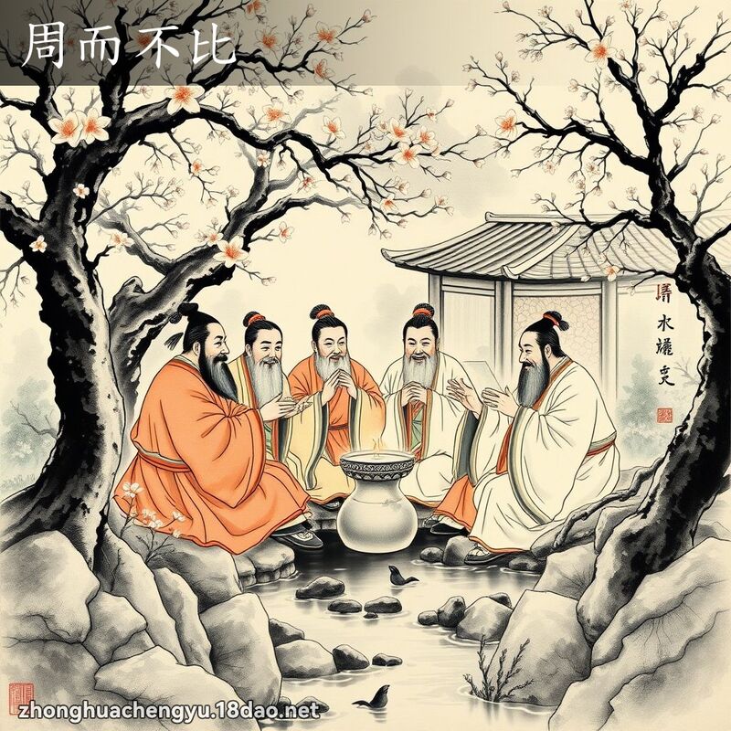 周而不比 配图