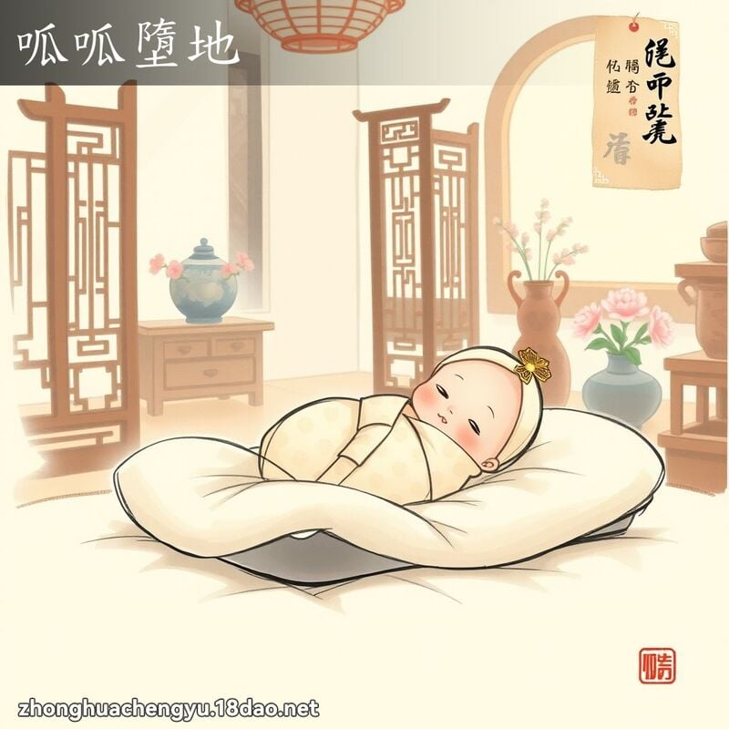 呱呱墮地 配图