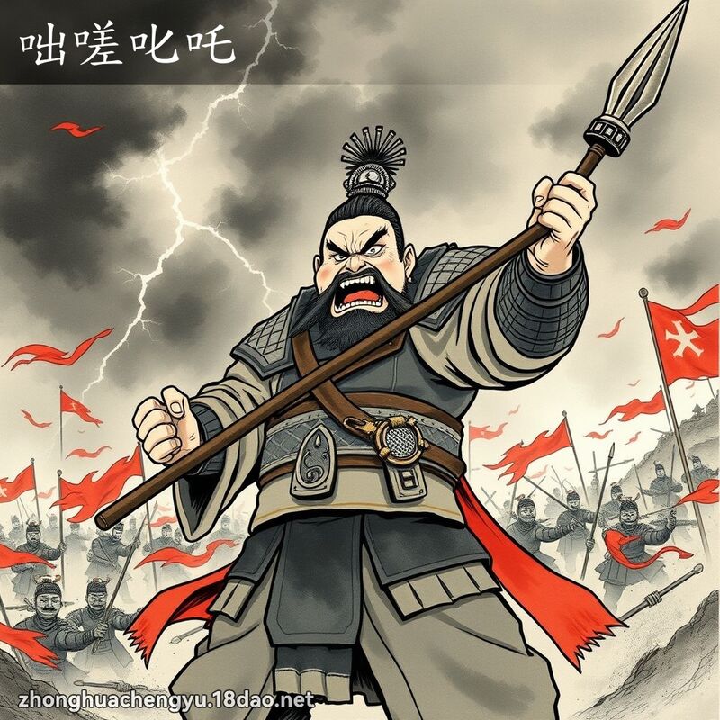 咄嗟叱吒 - 中华成语配图
