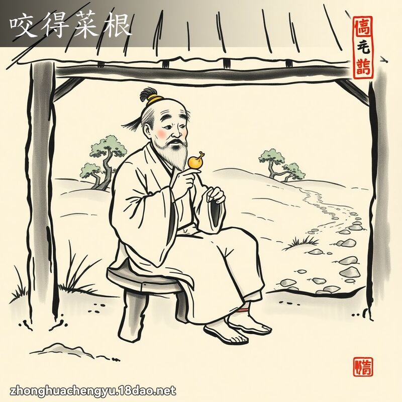 咬得菜根 配图