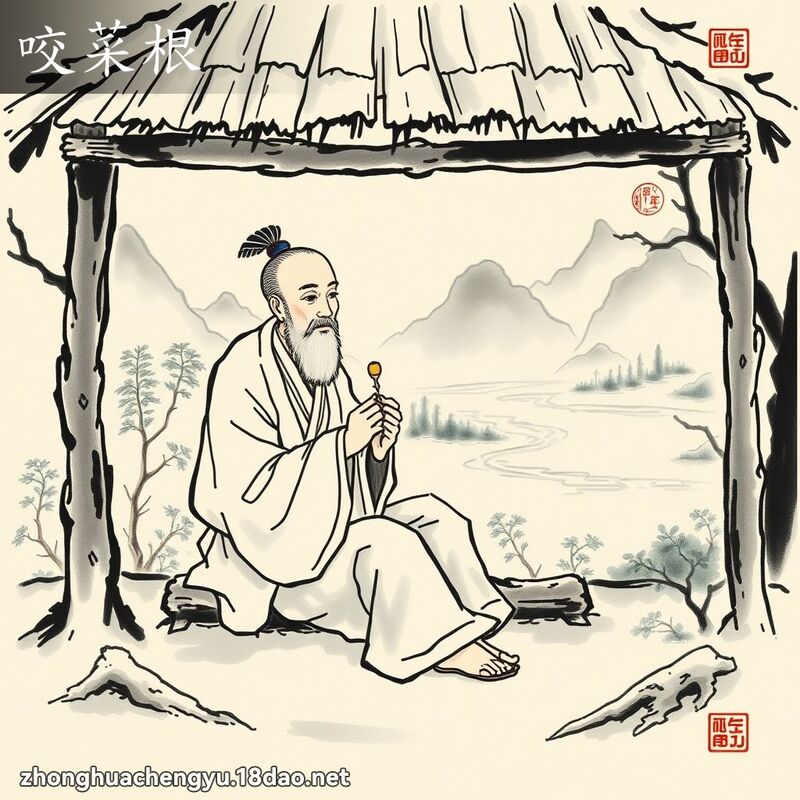 咬菜根 配图