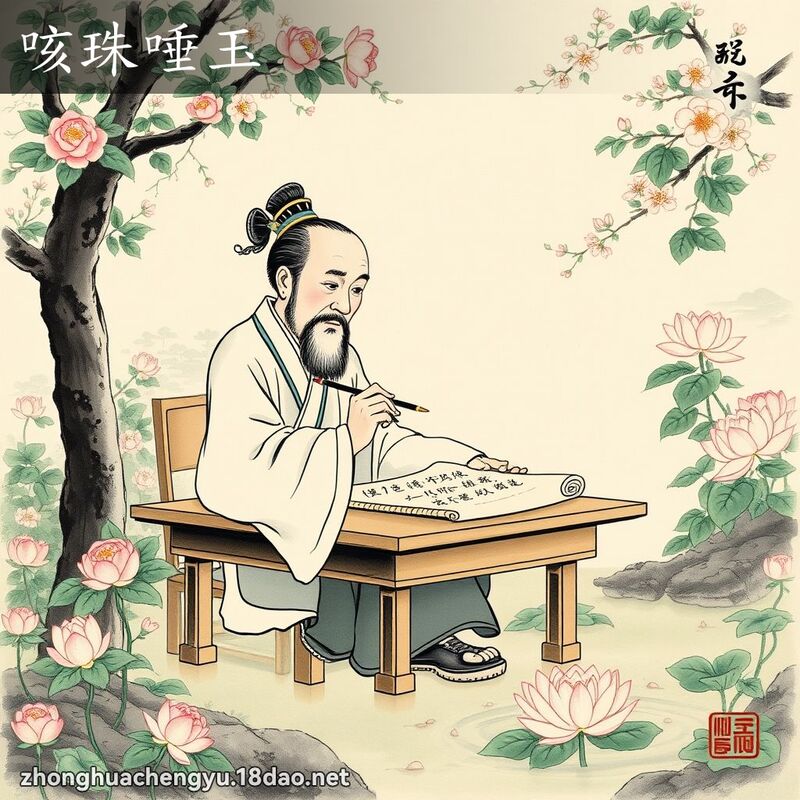 咳珠唾玉 配图