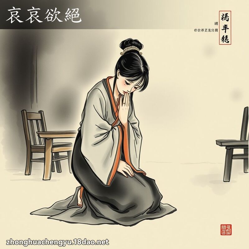哀哀欲絕 - 中華成語配圖
