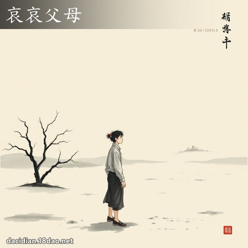 哀哀父母 - 中华成语配图