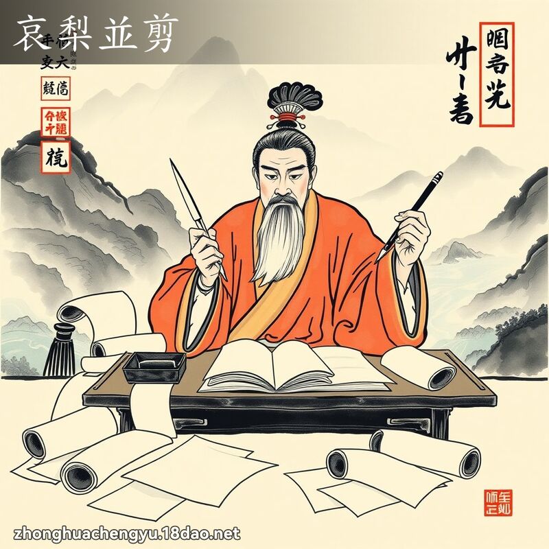 哀梨並剪 配图