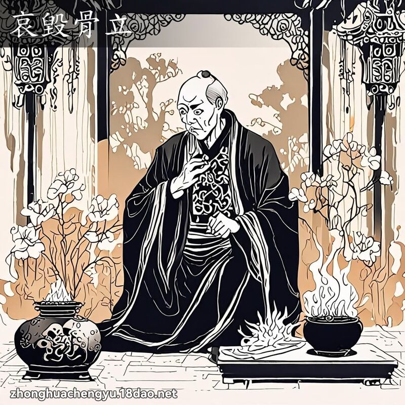 哀毀骨立 配图