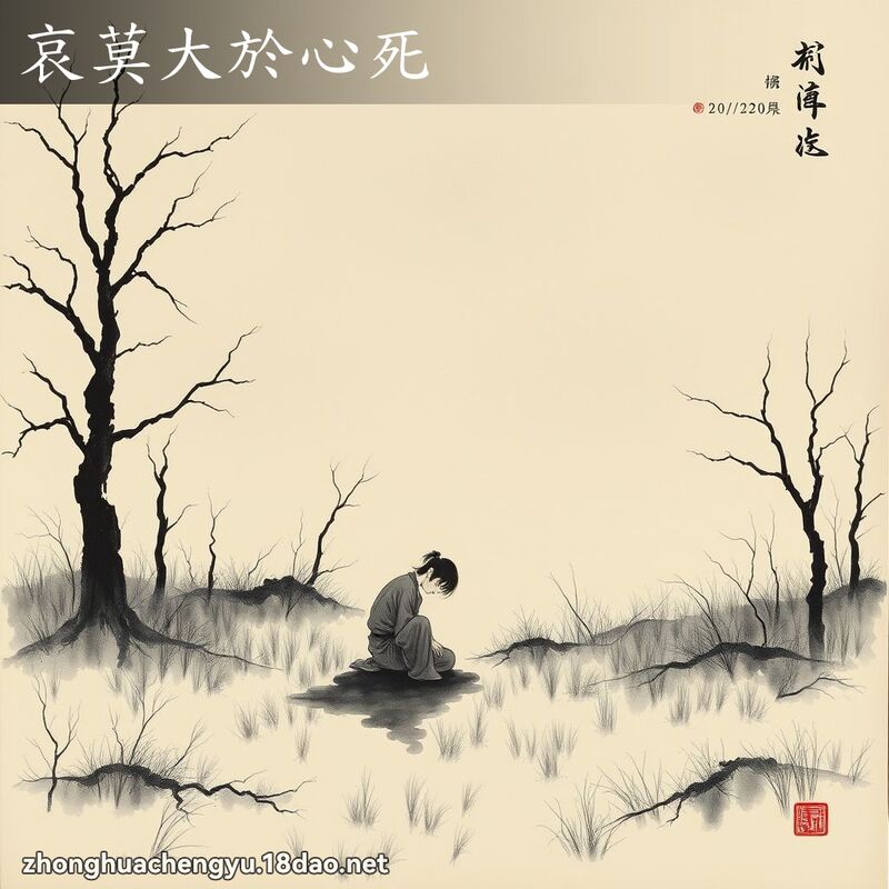 哀莫大於心死 - 中華成語配圖