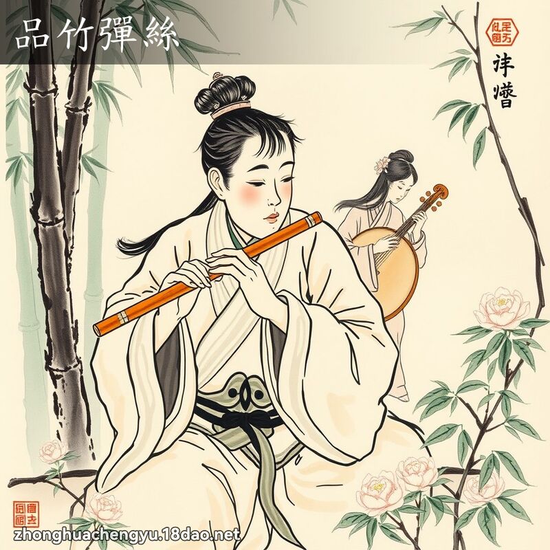 品竹彈絲 配图