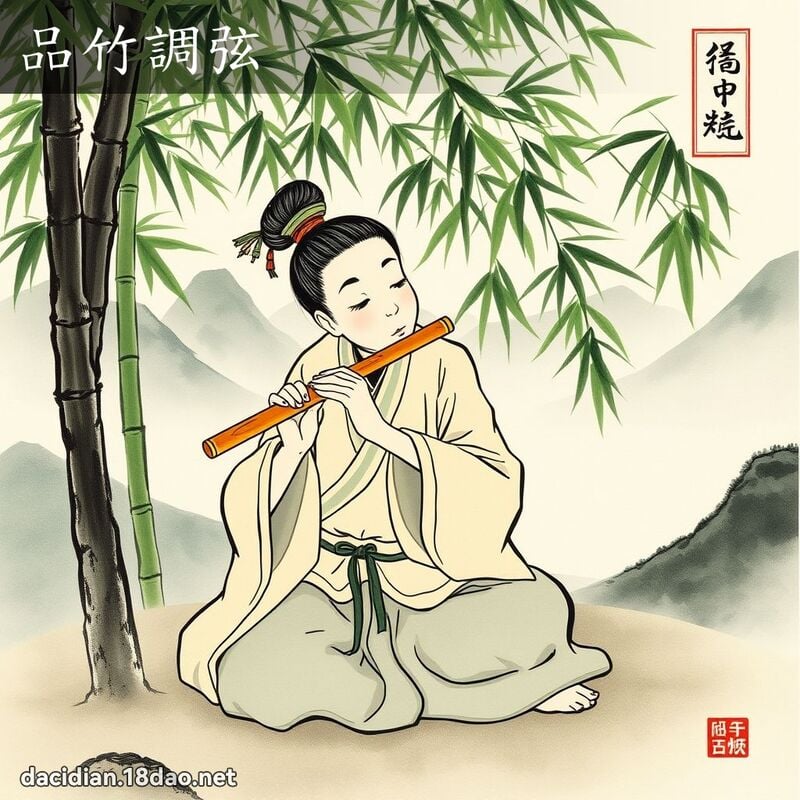 品竹调弦 - 中华成语配图