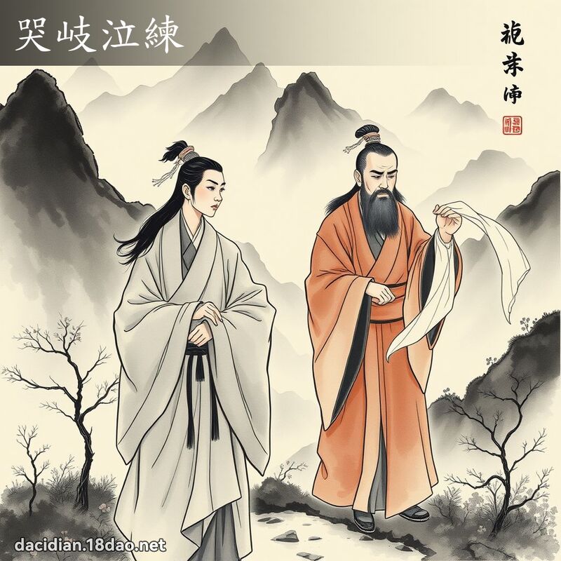 哭岐泣練 - 中華成語配圖