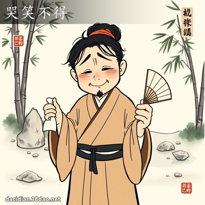 哭笑不得 - 中华成语配图