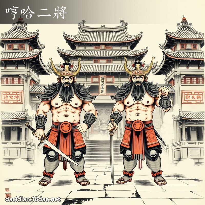 哼哈二將 - 中華成語配圖
