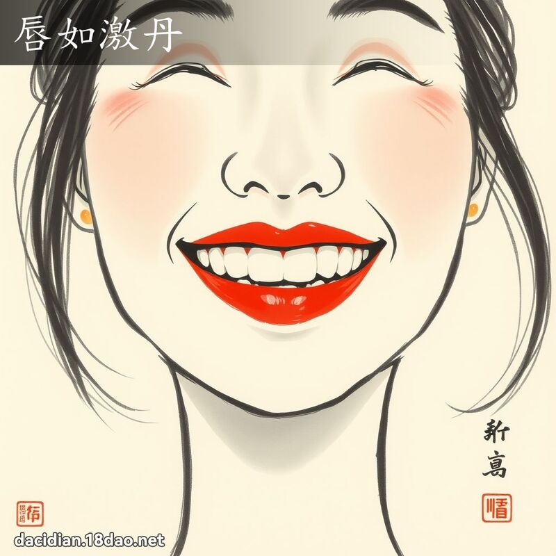 唇如激丹 - 中華成語配圖