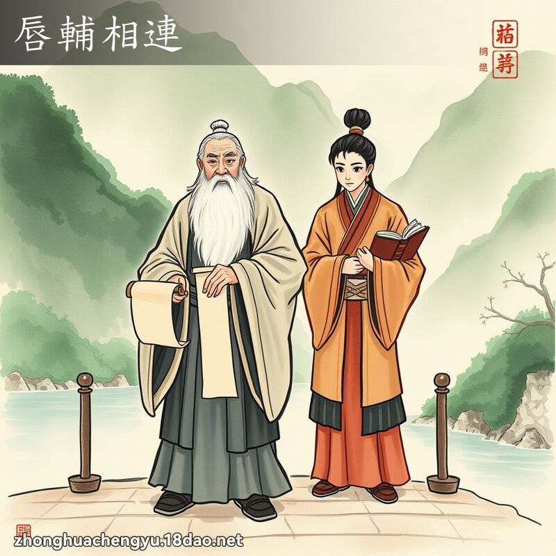 唇輔相連 配图