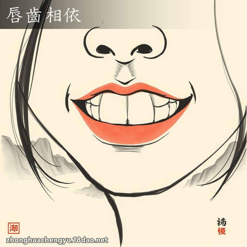 唇齒相依 配图