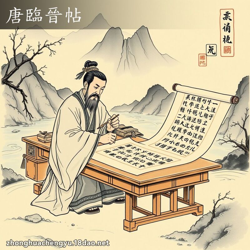 唐臨晉帖 配图