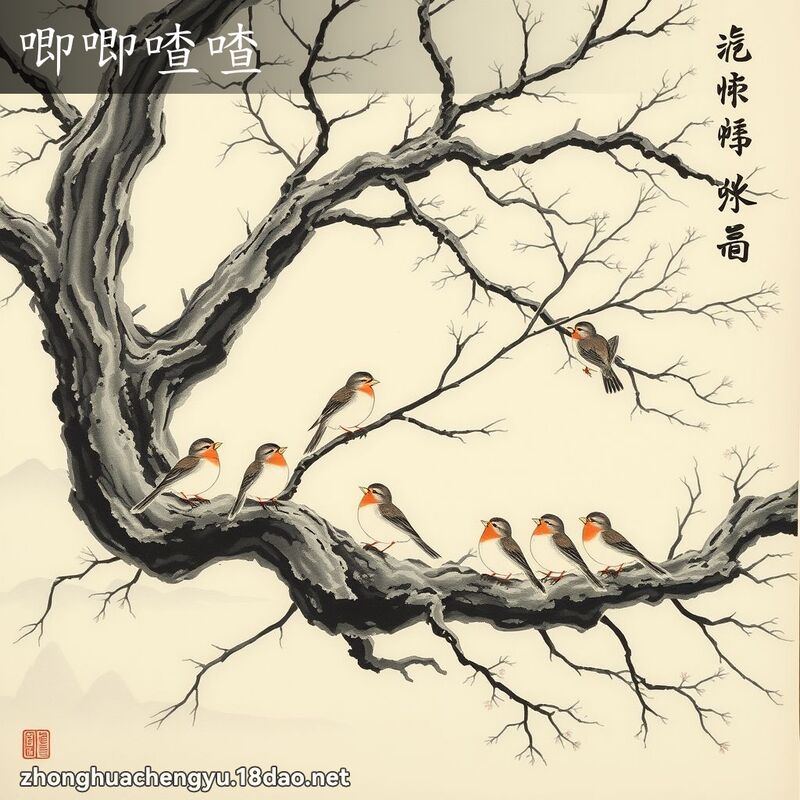 唧唧喳喳 配图