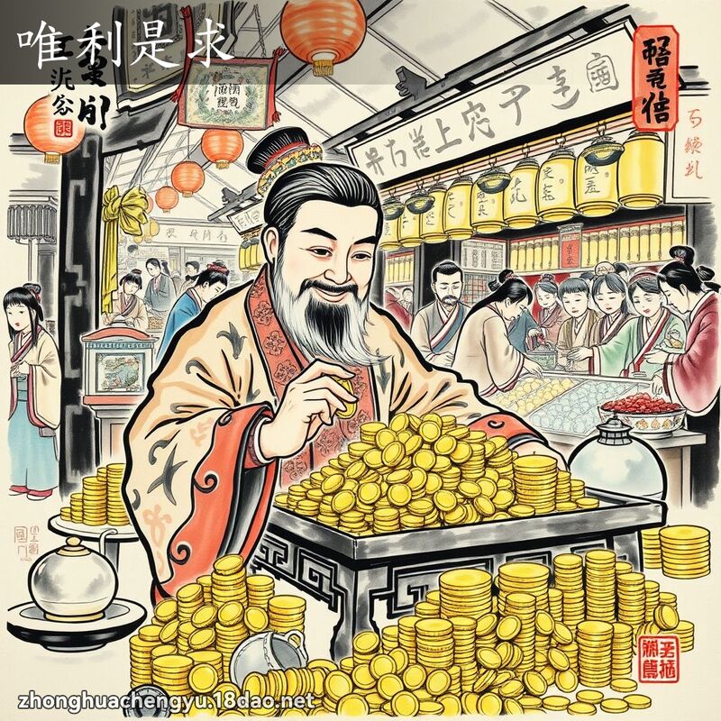 唯利是求 配图