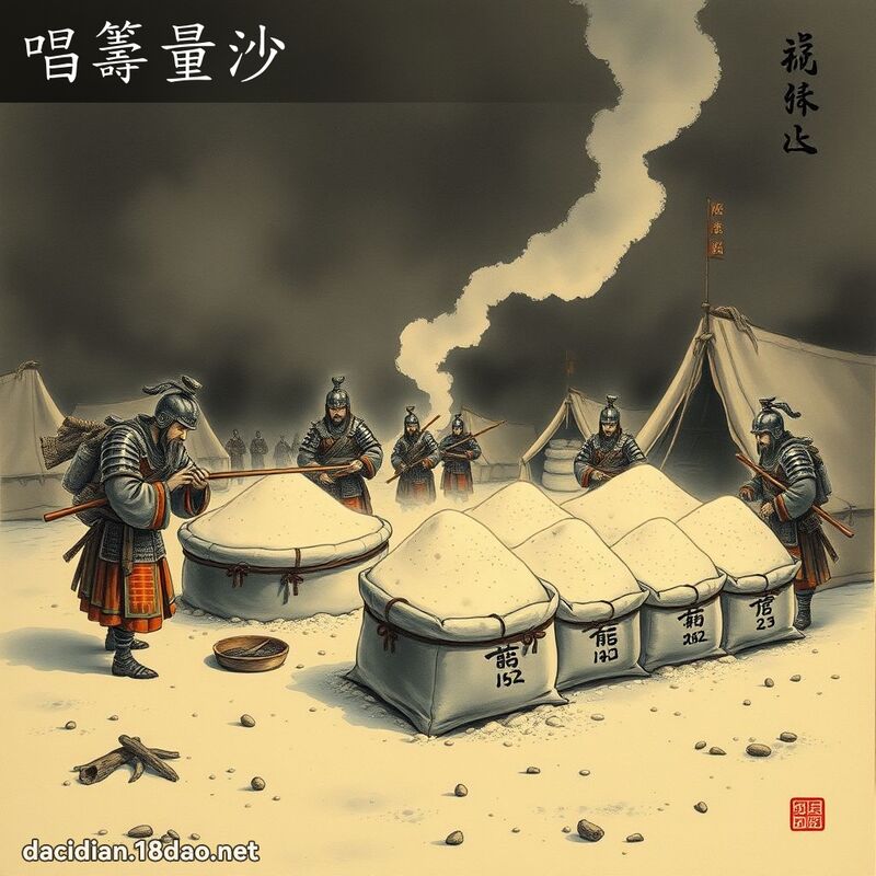 唱筹量沙 - 中华成语配图
