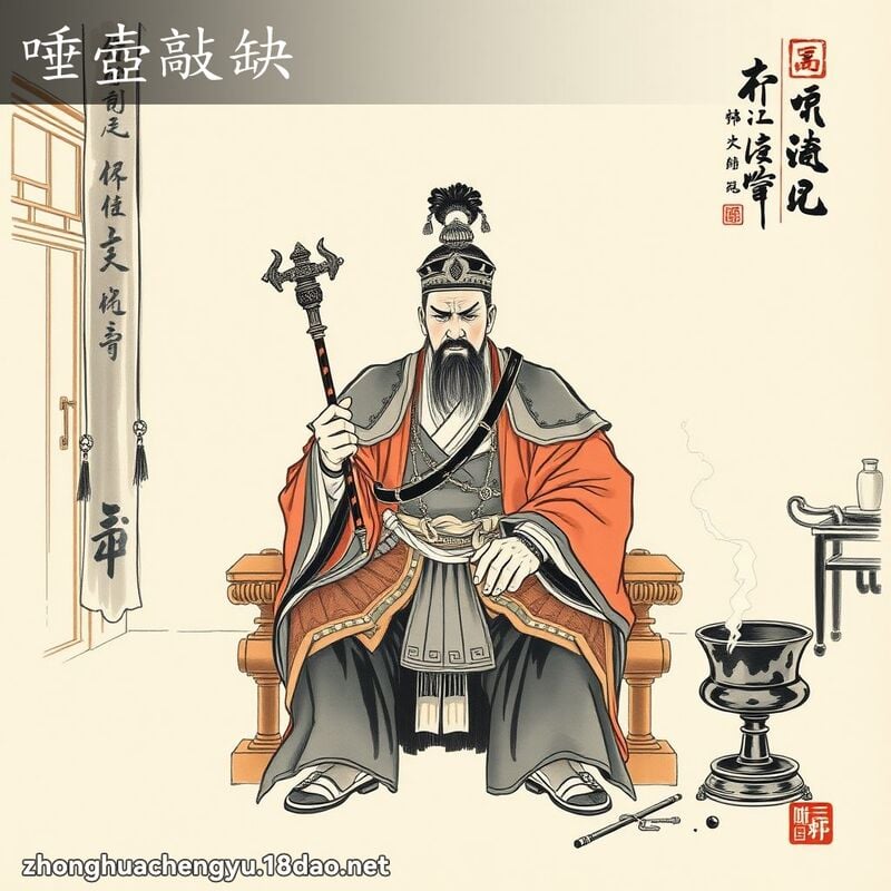唾壺敲缺 配图