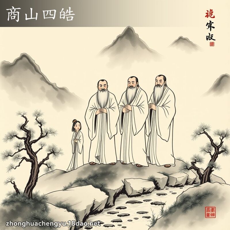 商山四皓 - 中华成语配图
