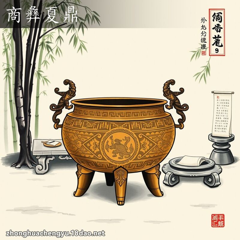 商彝夏鼎 配图