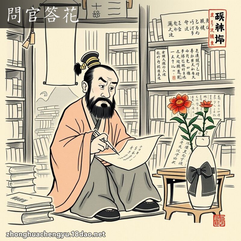 問官答花 配图
