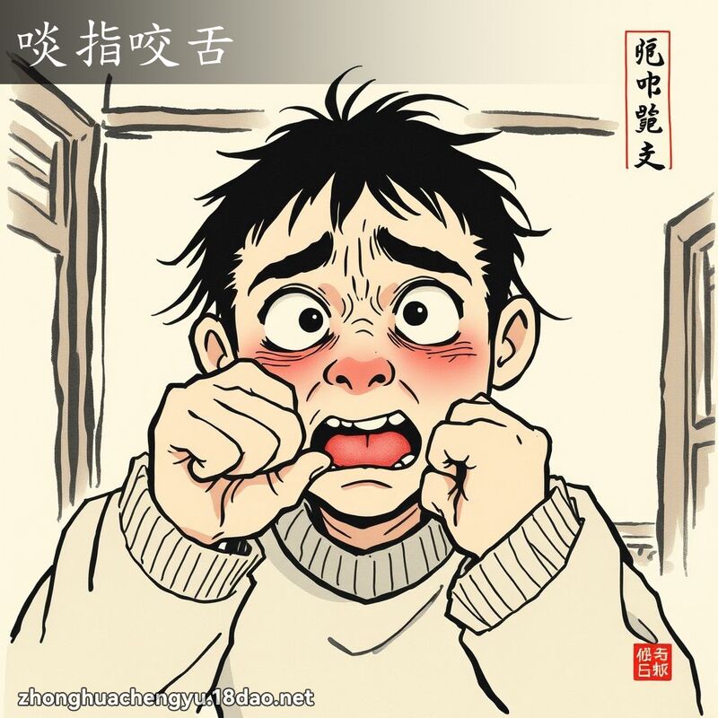 啖指咬舌 配图