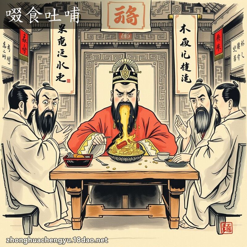 啜食吐哺 配图