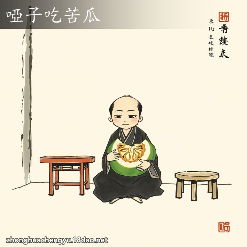 啞子吃苦瓜 配图