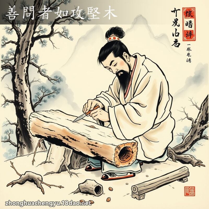 善問者如攻堅木 配图