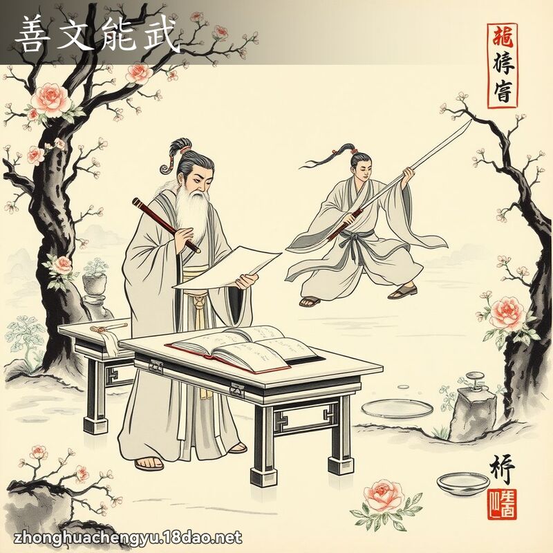 善文能武 配图