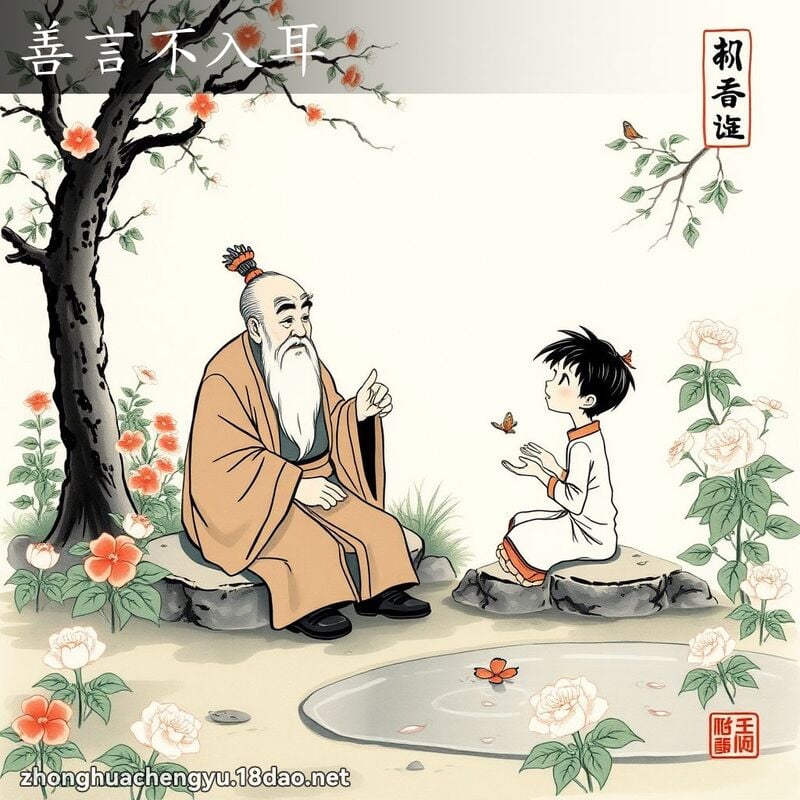 善言不入耳 配图
