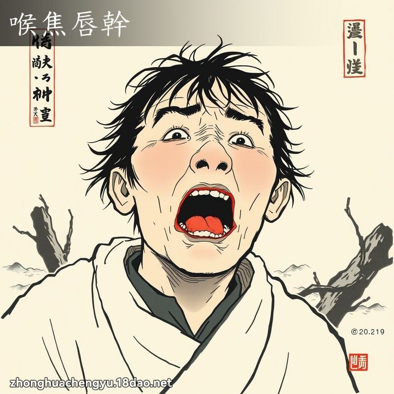 喉焦唇幹 配图