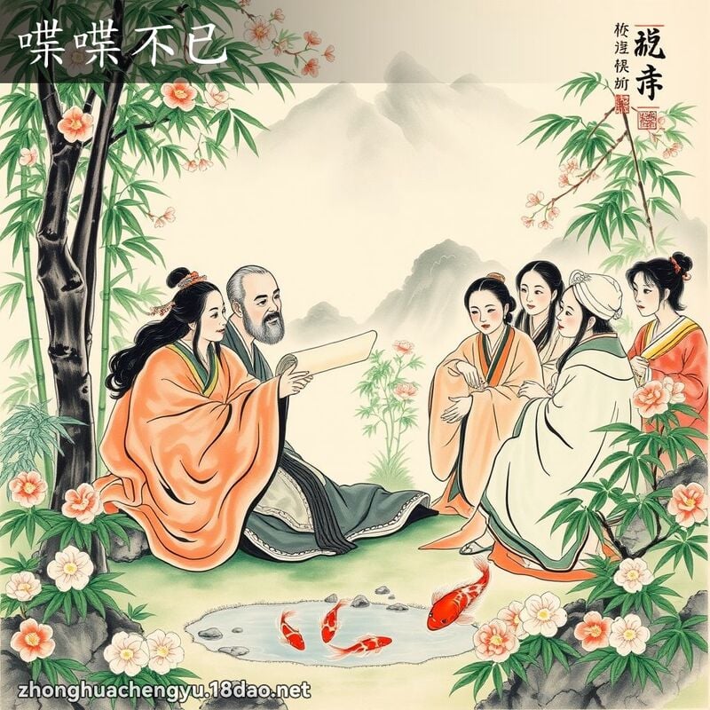 喋喋不已 配图