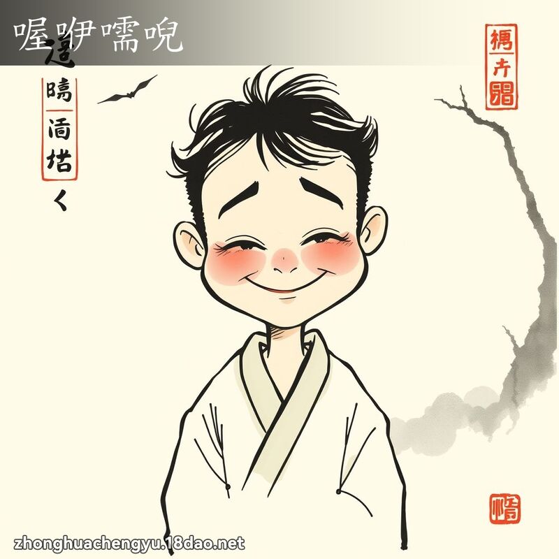 喔咿嚅唲 配图