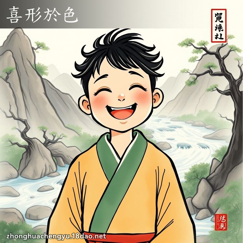 喜形於色 配图
