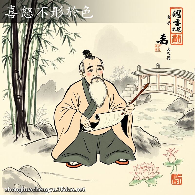 喜怒不形於色 配图
