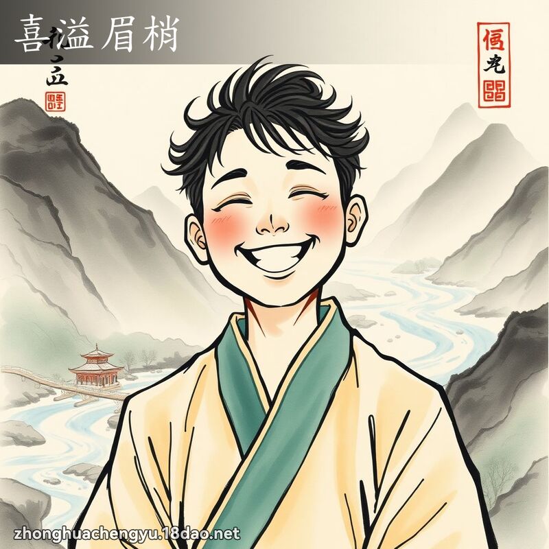 喜溢眉梢 配图