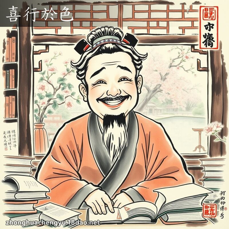 喜行於色 配图