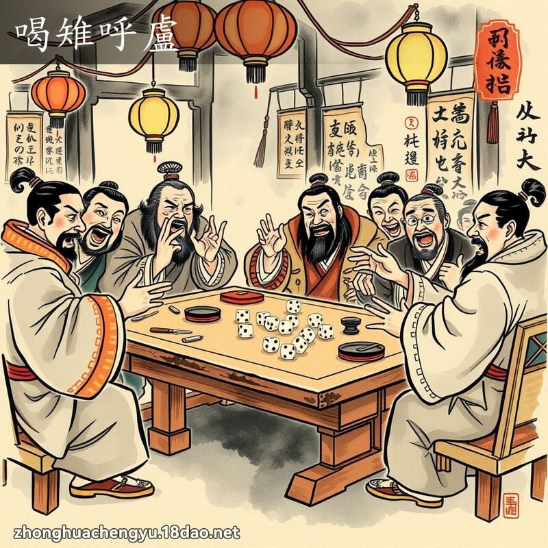 喝雉呼盧 配图