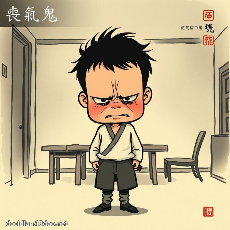 喪氣鬼 - 中華成語配圖