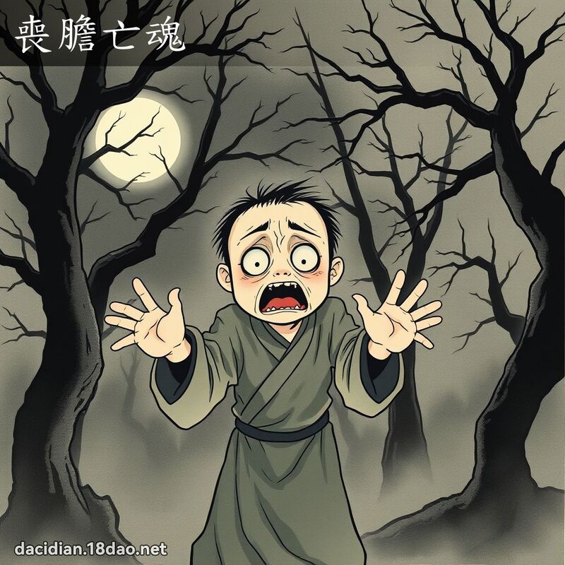 丧胆亡魂 - 中华成语配图